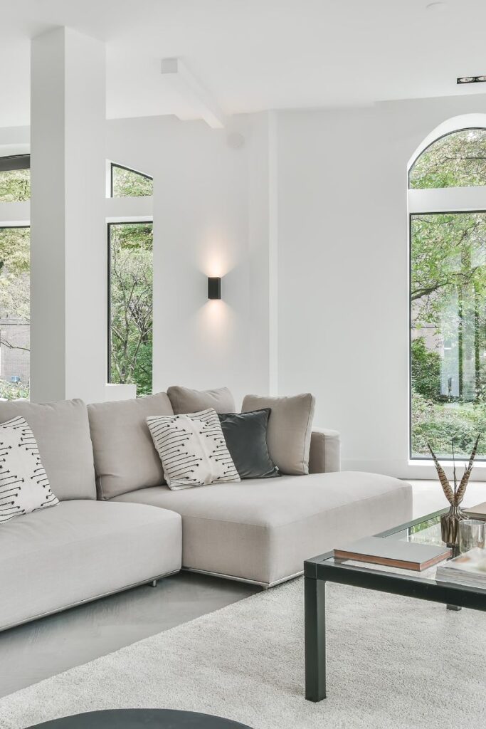 A bright and clean living room