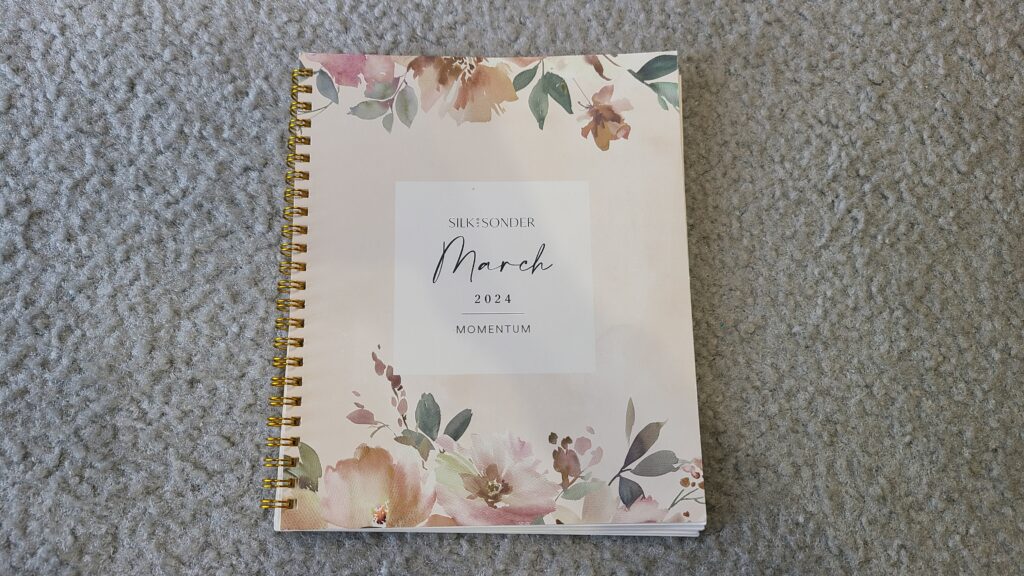 The outside cover of a Silk and Sonder planner